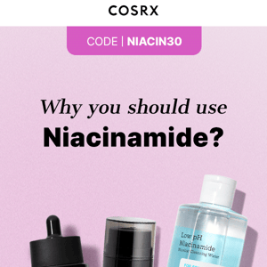 Acne-Prone?🚨 Niacinamide! Get 30% OFF.