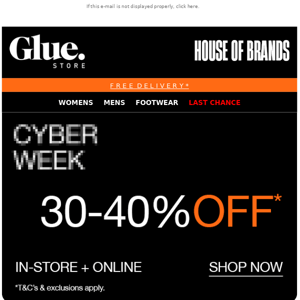 Cyber Week Just Got Better ⬆️ 30-40% OFF*