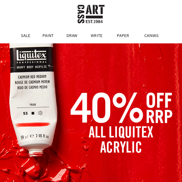 Liquitex Sale | 40% off RRP