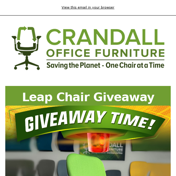 Steelcase V2 Leap Chair Giveaway - Crandall Office Furniture