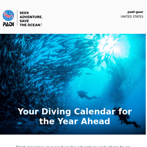 Your Diving Calendar for the Year Ahead