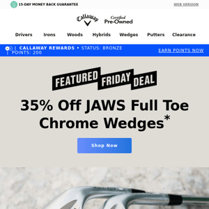 35% Off JAWS Full Toe Chrome Wedges + Summer Savings End Tonight!