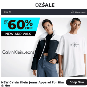 NEW! CK Jeans Apparel Up To 60% Off