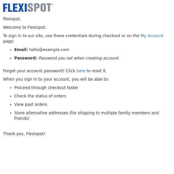 Welcome to Flexispot