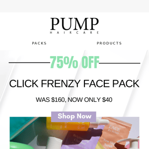 Click Frenzy 75% OFF Pack