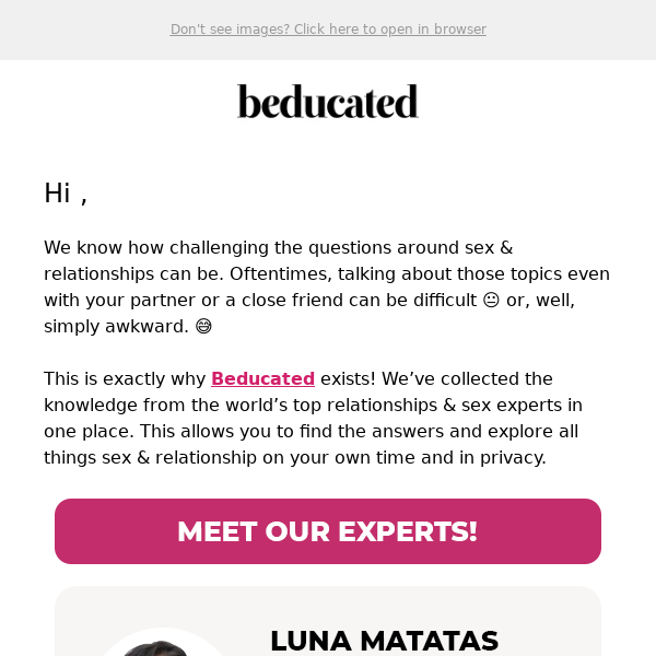 Want to learn from sex & relationship experts?