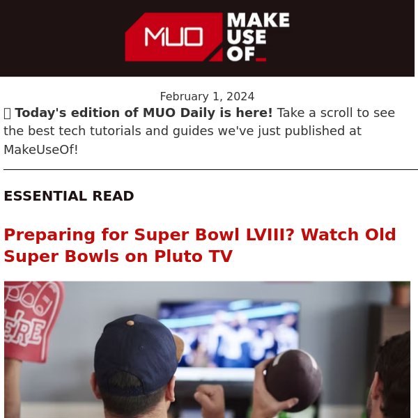 🏈📺 Watch Old Super Bowls on Pluto TV -- Proxy vs. VPN -- And More