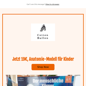 Jetzt 19€, Anatomie-Modell für Kinder