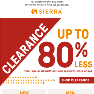 MAJOR. CLEARANCE. Up to 80%* off
