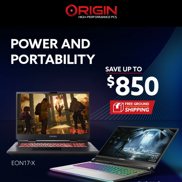 Get your ORIGIN PC laptop up to $800 off for a limited time only