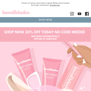 Introducing bondiblades Skincare For Dermaplaning 20% OFF
