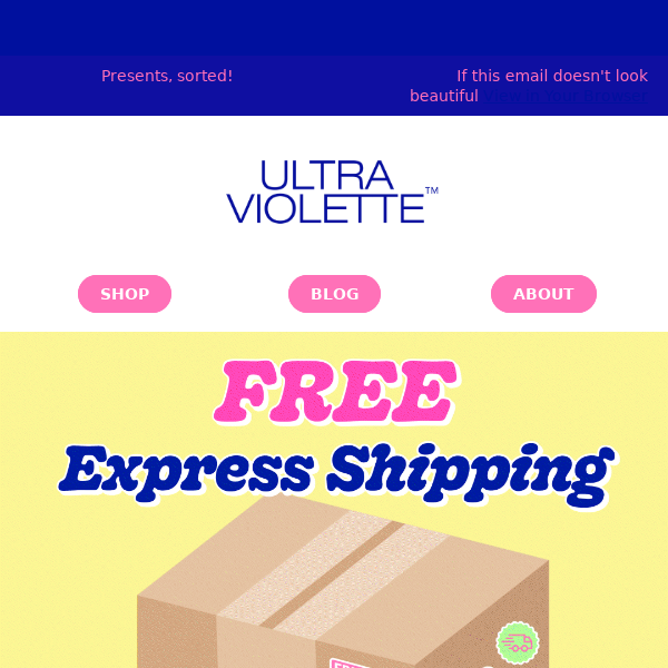 Free Express Shipping on Vi