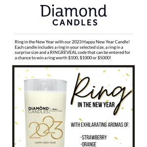 💍 RING 💍 in the New Year with our Happy New Year Candle!
