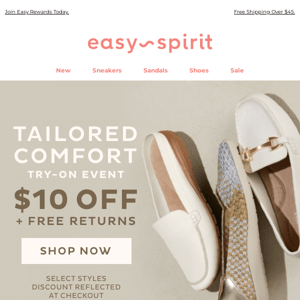 Tailored for Comfort—$10 Off + Free Returns