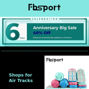 Fbsport 6th Anniversary Sale is on. 40% off!