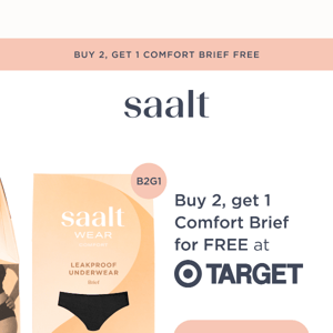 Buy 2, Get 1 Comfort Brief FREE at Target!