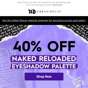 40% OFF Naked Reloaded Eyeshadow Palette + MORE