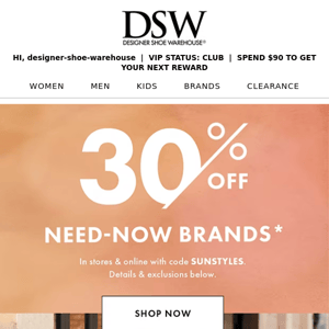 30% off brands you NEED >>>