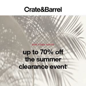 Up to 70% off The Summer Clearance Event has ARRIVED 🌴