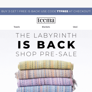 The Labyrinth Is Back 🎉 Including In Some Very Elusive Colors 😱 Shop Pre-Sale Now!