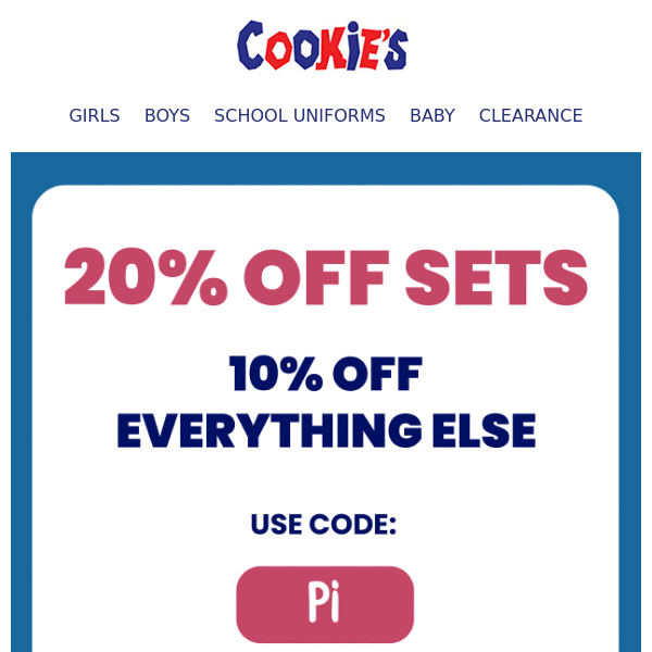 2-DAY SALE: 20% Off Sets and 10% Off Everything Else