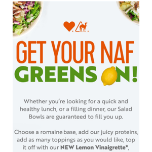 Create a fresh Naf Salad Bowl today!