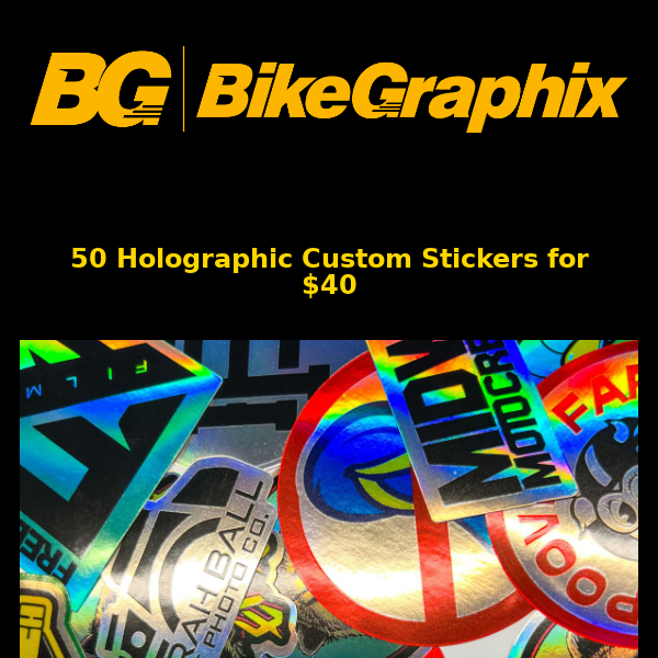 💥 50 Holographic Custom Stickers for $40 💥