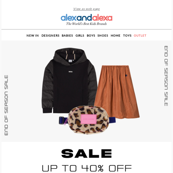 SALE : UP to 40% off on your favorites designers