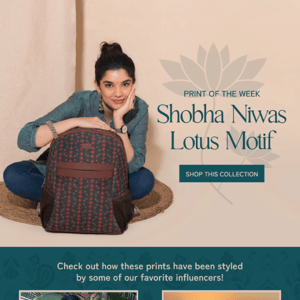 Unleash your fashionista with Zouk's stunning Shobha Niwas Lotus Motif Print at amazing prices! 😍