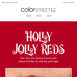 Are you holiday red-y? See lip & tip combos