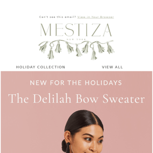 NEW FOR HOLIDAY: The Delilah Bow Sweater