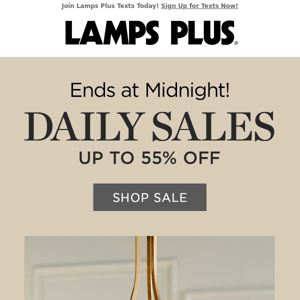 Up to 55% Off Ends Tonight! Too Good to Wait