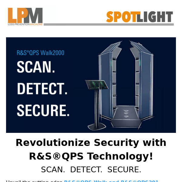 Revolutionize Security with R&S®QPS Technology! - Loss Prevention M