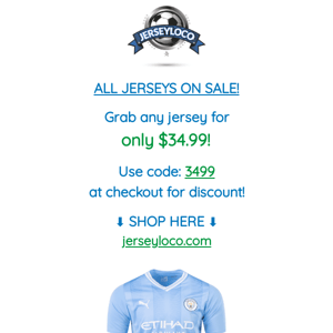 All Jerseys Just $34.99 😱