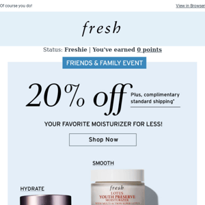 Need a new moisturizer at 20% off?