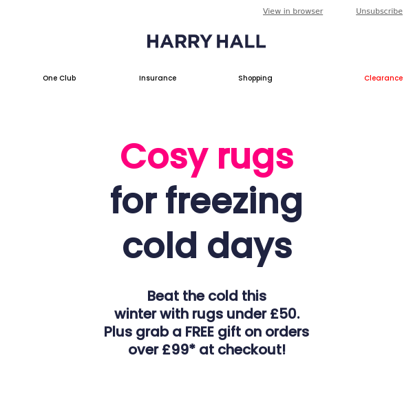 Shop Winter Rugs under £50 ❄️  Beat the Cold 🥶