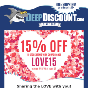 We're giving you a 15% off coupon!