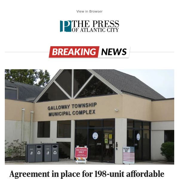 Agreement in place for 198-unit affordable housing complex in Galloway