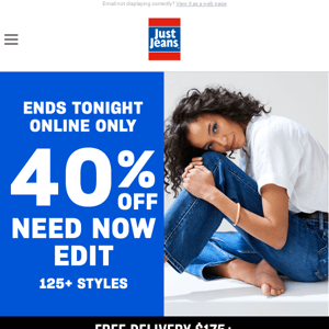 40% Off The Need Now Edit Ends Tonight