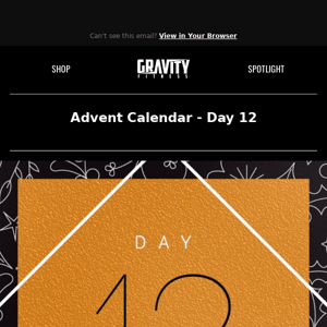 Gravity Fitness Advent - Day 12