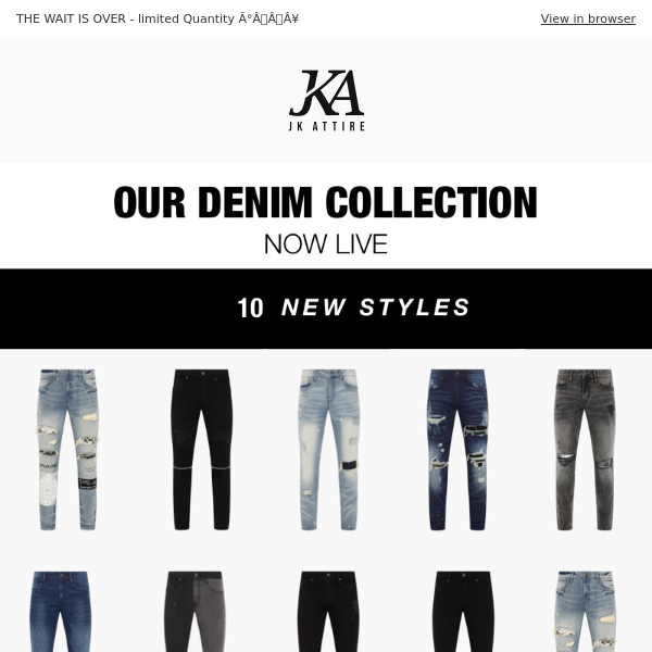 🚨 JK ATTIRE DENIM JEANS NOW LIVE 🚨