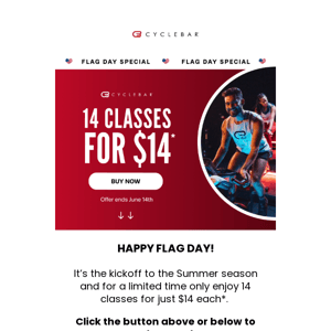 Summer Kickoff Special: 14 Classes for $14 Each - Limited Time Only!