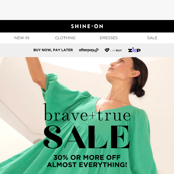 WOAH 🔥 30% or MORE off Brave + True!