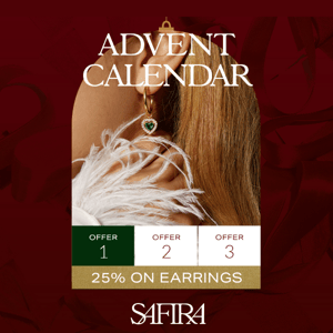 SAFIRAs Advent Calendar - 25% off all earrings