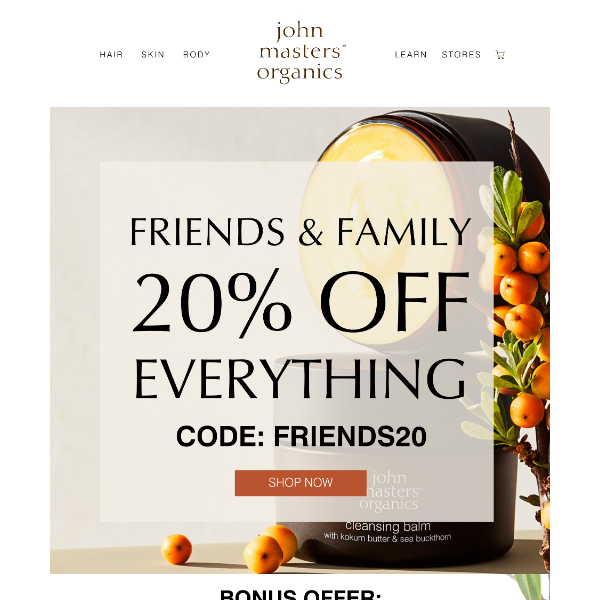 20% Off Friends & Family is Here!🛍️