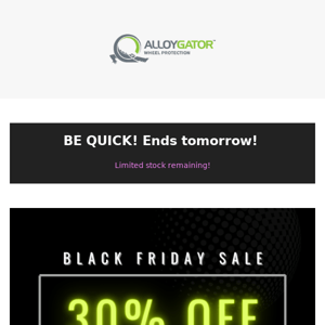 Not long left in our Black Friday Sale!