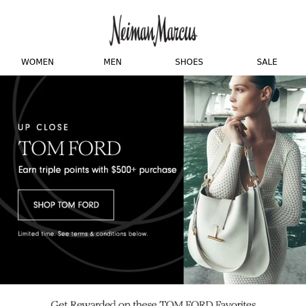 Ends tonight: Triple points on TOM FORD