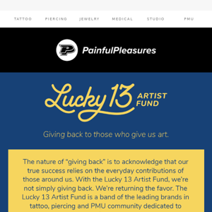 🔍  Artists Unite! Discover the Lucky 13 Artist Fund