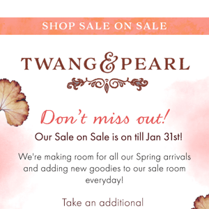 Our Sale on Sale is on till Jan 31st! 🗓️🛍️