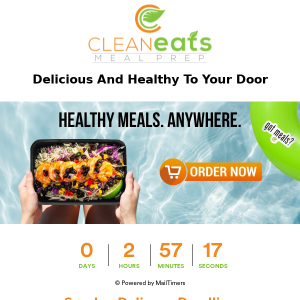 Order Alert from Clean Eats 😃 Order Today Before 12PM For Sunday Delivery ⏰